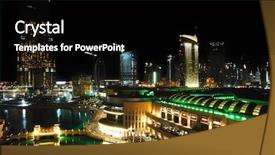  Presentation with khalifa - Beautiful presentation featuring burj khalifa - dubai downtown at night backdrop and a black colored foreground