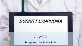  Presentation with lymphoma - PPT theme enhanced with burkitt-lymphoma-doctor-with-rare background and a sky blue colored foreground