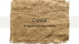  Presentation with fabric - Slide set featuring burlap fabric torn edges sack background and a coral colored foreground