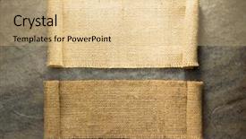  Presentation with marble texture and - Slide set with burlap hessian sacking on background background and a coral colored foreground