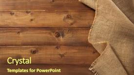  Presentation with rustic wood wooden frame - Colorful PPT layouts enhanced with burlap hessian sacking on wooden backdrop and a tawny brown colored foreground