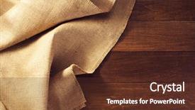  Presentation with rustic wood wooden frame - Cool new slides with burlap hessian sacking on wooden backdrop and a tawny brown colored foreground