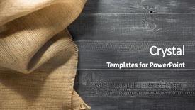  Presentation with prebiotics probiotics a wooden - PPT theme consisting of burlap hessian sacking on wooden background and a dark gray colored foreground