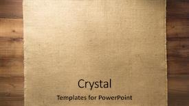  Presentation with wooden - Audience pleasing theme consisting of burlap hessian sacking on wooden backdrop and a coral colored foreground