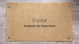  Presentation with texture - Audience pleasing PPT theme consisting of burlap-hessian-sacking-texture backdrop and a coral colored foreground