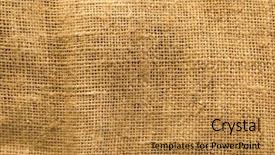  Presentation with background - PPT theme consisting of burlap or sackcloth closeup background background and a gold colored foreground