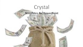  Presentation with bills - Slides consisting of burlap-sack-with-many-dollar background and a white colored foreground