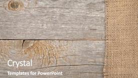  Presentation with texture - Slide deck enhanced with burlap texture on wooden table background and a coral colored foreground