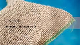  Presentation with weave - Theme consisting of dyeing yarn - burlap weave detail background and a coral colored foreground