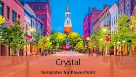  Presentation with church - Amazing presentation theme having burlington vermont usa at church backdrop and a coral colored foreground