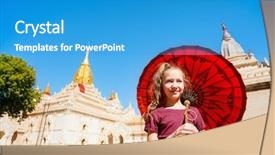  Presentation with burmese python - Audience pleasing presentation theme consisting of burmese parasol visiting ananda pagoda backdrop and a teal colored foreground