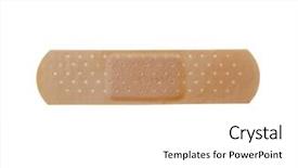  Presentation with pure white - Beautiful slides featuring burn first aid - bandage isolated on pure white backdrop and a white colored foreground