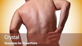  Presentation with back pain - PPT theme consisting of burn hospital - man with back pain background and a  colored foreground