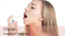  Presentation with allergies - Audience pleasing presentation theme consisting of burn patients - allergies and sore throat concept backdrop and a coral colored foreground