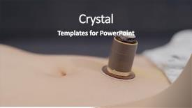  Presentation with traditional chinese medicine - Audience pleasing PPT theme consisting of burn patients - chinese traditional medicine moxibustion therapy backdrop and a  colored foreground