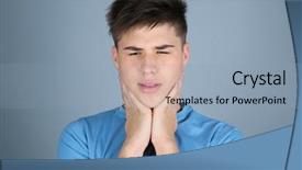  Presentation with pain - Theme having burn patients - sick young man having pain background and a light blue colored foreground