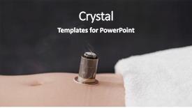  Presentation with traditional chinese medicine - Slides consisting of burn patients - traditional chinese medicine moxibustion therapy background and a dark gray colored foreground