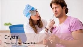  Presentation with doctor visiting family a new born - Cool new slides with burn patients - young handsome man visiting young backdrop and a coral colored foreground