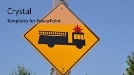  Presentation with engine - Colorful theme enhanced with fire engine sign backdrop and a teal colored foreground