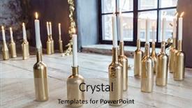  Presentation with candy cane christmas - Audience pleasing slide set consisting of burn wound - christmas candles closeup backdrop and a coral colored foreground