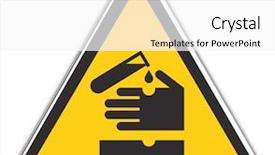  Presentation with burn - Presentation with burn wound - warning acid background and a white colored foreground