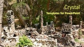  Presentation with cabin - Presentation design having burned-out-cabin-along-holy background and a tawny brown colored foreground