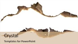  Presentation with burning paper - Slide deck having burned paper edges set isolated background and a coral colored foreground