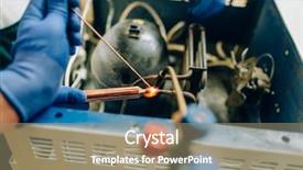  Presentation with refrigeration system - Presentation with burner repairs cooling system background and a coral colored foreground