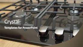  Presentation with black woman at gas station - Audience pleasing presentation theme consisting of burners on a black gas backdrop and a dark gray colored foreground