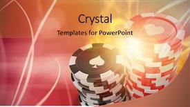  Presentation with vector - Slide set featuring burning animation - 3d vector image of gambling background and a yellow colored foreground