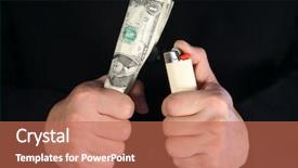  Presentation with money - Audience pleasing slide deck consisting of large bed of deep purple iris along the edge of a creek bank surrounded by light green floiage and decorative rocks creek flows into a small gurgling waterfall backdrop and a violet colored foreground