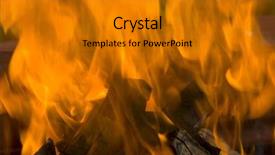  Presentation with bush fire - Slides enhanced with burning bush - fire background and a gold colored foreground