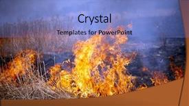  Presentation with bush fire - Audience pleasing presentation consisting of burning bush - grass fire backdrop and a light blue colored foreground