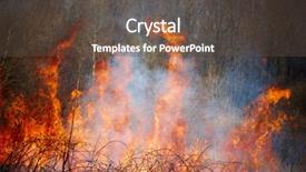  Presentation with bush fire - Amazing theme having burning bush - grass fire backdrop and a tawny brown colored foreground