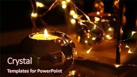  Presentation with decor - Beautiful presentation featuring burning candle and fairy lights backdrop and a wine colored foreground