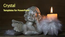  Presentation with bereavement - Audience pleasing PPT layouts consisting of burning candle for bereavement backdrop and a wine colored foreground