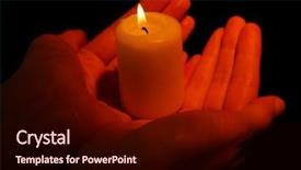  Presentation with black childrens babys hands - Beautiful theme featuring burning candle in hands isolated backdrop and a wine colored foreground