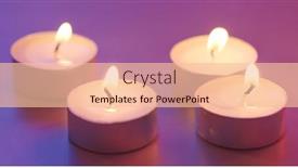  Presentation with candle - Presentation theme consisting of burning candle light background and a lemonade colored foreground