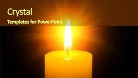  Presentation with black light - Slides enhanced with burning candle on a black background and a tawny brown colored foreground