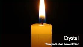  Presentation with candle - Amazing PPT theme having burning candle backdrop and a black colored foreground
