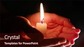  Presentation with candle - Audience pleasing presentation theme consisting of burning candle backdrop and a wine colored foreground