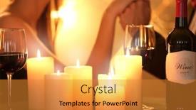  Presentation with atmosphere - PPT layouts consisting of burning candles and wine background and a gold colored foreground