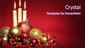  Presentation with christmas candles - Presentation having burning candles in a christmas background and a wine colored foreground