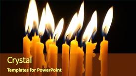  Presentation with book burning candles and purple - Cool new presentation theme with burning candles in a church backdrop and a tawny brown colored foreground