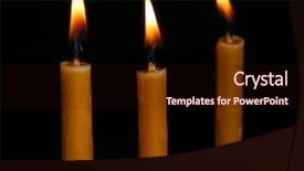  Presentation with candles - Amazing slide set having burning candles on black background backdrop and a wine colored foreground