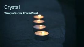  Presentation with cement - Beautiful PPT layouts featuring burning candles on cement outdoors backdrop and a navy blue colored foreground