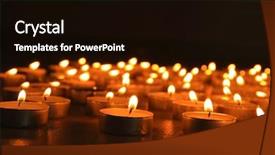  Presentation with candles - PPT theme consisting of burning candles on dark background background and a black colored foreground