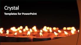  Presentation with candle - Colorful presentation enhanced with burning candles on dark background backdrop and a black colored foreground