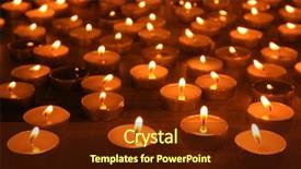  Presentation with candles - PPT theme enhanced with burning candles on dark background background and a  colored foreground