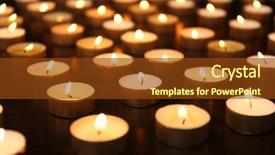  Presentation with candles - Theme with burning candles on dark background background and a tawny brown colored foreground